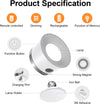 LED Battery Wall Lights, LED Wall Mounted Sconces with Remote, 3 Color Temperatures & 13 RGB & Dimmable Magnetic 360° Free Rotation Rechargeable Wall Lamp Wall Lighting (1 Pack White)