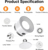 LED Battery Wall Lights, LED Wall Mounted Sconces with Remote, 3 Color Temperatures & 13 RGB & Dimmable Magnetic 360° Free Rotation Rechargeable Wall Lamp Wall Lighting (1 Pack White)
