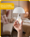 6 Pack E27 Dimmable LED Edison Bulbs, E27 LED Bulbs Large Edison Screw, 60W Incandescent Bulb Equivalent, 2700K Warm White, 6.5W, Flicker Free Energy Saving Bulbs for Chandelier Table Lamp