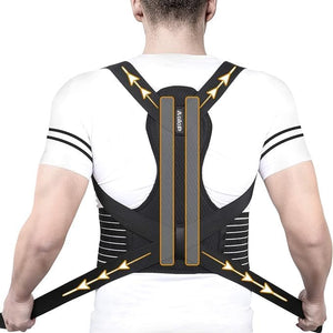 Posture Corrector Men and Women - Back Brace Back Support Belt with Breathable Adjustable Elastic Bands Back Straightener Improve Lumbar Support Belt Lower Back Pain Relief (Waist 27'- 48')