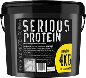 SERIOUS PROTEIN – Protein Powder – 4kg – Low Carb – Supports Lean Muscle Growth – Recovery Supplement -  - 133 Servings (Banana)