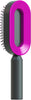 Self-cleaning hair brush for women, 3D air cushion massage brush, portable hair brush with detangling ball pins, self-cleaning massage brush, for removing hair tangles and knots