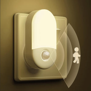 Motion Sensor Night Light Plug into Wall, 2 Pack, Motion Sensor Lights Indoor, Warm White 3000K, Plug in Night Light Movement Sensor Light Indoor for Kids Baby Adult Children's Room, Bedroom