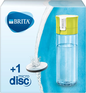 S1186 Water Filter bottle, reduces chlorine and organic impurities, BPA free, Lime, 600ml