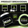 BCAA 2:1:1-3000mg per Serving - 425 Vegan Tablets (not Capsules or Powder) - 4.5 Month Supply - Pre Workout Branched Chain Amino Acids + Vitamin B6 - Made in The UK -