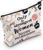 Psychologist Gift Chool Psychologist Makeup Bag Psychotherapist Gift Only The Strongest Women Become Psychologists Cosmetic Bag (Cotton, Only The Strongest 3uk)