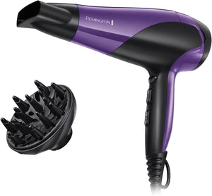 Hair Dryer Ionic (Powerful, Fast Professional Styling, Diffuser, Concentrator, Ionic Conditioning for Frizz Free Hair, 3 Heat / 2 Speed Settings, Cool Shot, 2200W, Purple) D3190