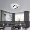 LED Ceiling Lights, 2 Squares Flush Mount Ceiling Lighting, 32W Black and White Ceiling Light Fitting for Bedroom Kitchen Hallway Dining Room Cool White 6500K