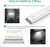 Wireless Under Cabinet Lighting, 20 LEDs Motion Sensor Cupboard Lights, Under Cabinet Kitchen Lights USB Rechargeable LED Closet Lights Magnetic Strip Stick-On Wardrobe, Closet, Kitchen, Stairs