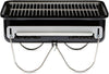 Go-Anywhere Charcoal Grill, 42 x 26cm Grill Area, Lightweight Portable BBQ Grill, Table Camping Grill with Porcelain-Enamelled Bowl & Lid, Folding Legs - Black (1131004)