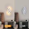 LED Wall Lamp, Modern Wall Light with 3 Spiral Lamp Bars, 22W 3000K Warm White Light, Indoor Wall Light Sconce Lighting Fixtures for Bedroom Living Room Hallway, White