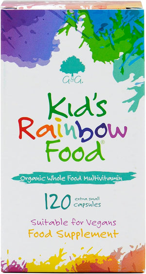 Kids Rainbow Food | Organic Whole Food Multivitamin Supplement | Ideal for Children | 120 Vegan Capsules