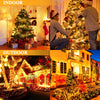 40M Battery Operated Christmas Lights with Timer 300LED Outdoor Waterproof Fairy String Lights 8 Modes String Lights for Xmas Party Christmas Tree Garden Gazebo Wedding Decoration, Warm White