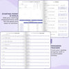 Fitness & Food Journal – Nutrition & Workout Planner for Women & Men – Diet & Gym Exercise Log Book with Calendars, Diet & Training Trackers - Undated, A5 Size, Hardcover (Lavender)