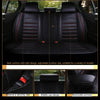 FULL SET Black Car Seat Covers Universal Deluxe Waterproof PU Leather Dog Pet Protectors Cushion Adjustable Removable Auto Seat Cushions Padded
