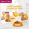 Delights Complete Wet Cat Food for Senior 7+ Cats Chicken in Jelly Multipack 12 x 85 g Pouches