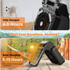 Solar-Powered Camping Fan with LED Lantern,10400mAh Rechargeable Battery Operated Portable,Timer,Phone Charging and Eco-Friendly Fan,for Camping,Fishing, Power Outage,Hurricane,Travel