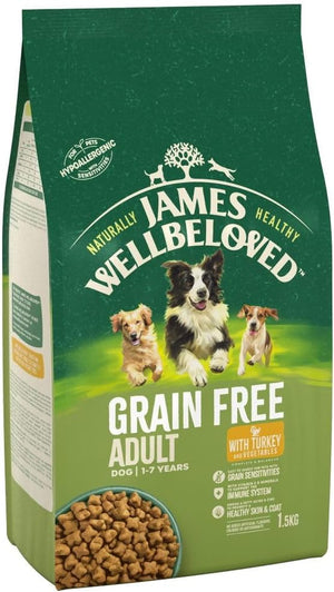 Adult Grain-Free Turkey & Vegetables 1.5 kg Bag, Hypoallergenic Dry Dog Food