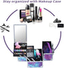 Unicorn Makeup Box Vanity Case Cosmetic Organiser Case Beauty Box with Mirror and Magnification(5X) Spot Mirror