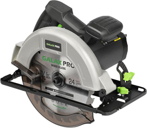 1400W Circular Saws, Max 6000 RPM Pure Copper Motor Electric Saws, Adjustable Cutting Depth and Angle: 62mm(90 °)-48mm(45 °), Dust Collection System and 185mm Saw Blade