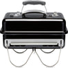 Go-Anywhere Charcoal Grill, 42 x 26cm Grill Area, Lightweight Portable BBQ Grill, Table Camping Grill with Porcelain-Enamelled Bowl & Lid, Folding Legs - Black (1131004)