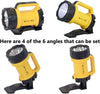 Heavy Duty LED Torch 3881 – 180 m Beam Distance, Adjustable Base 6 Angles, 120 Lumens, Weatherproof, Batteries Included