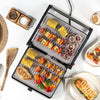Marblestone Health Grill – Electric Fold-Out Grill & Panini Maker, Non-Stick XL Plates 29 x 23cm, Opens Flat To 180°, Adjustable Temperature Control, Integrated Drip Tray, No Oil Needed, 2200W