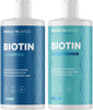 Rosemary & Biotin Shampoo and Conditioner Set - Paraben and Sulphate Free Hair Shampoo and Conditioner for Thinning Hair and Dry Scalp with Nourishing and Volumising Shampoo Essential Oils - 236mL