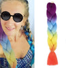 2 Pcs Braiding Hair Fashion Synthetic Braid Hair Extensions for Women Braiding （colour） purple