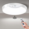 Motion Sensor Ceiling Light, 7.5inch 400LM LED Ceiling Light with Remote, USB Battery Powered Rechargeable Front Door Outside Light for Toilet, Garage, Shed, Loft, Basement, Hallway