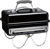 Go-Anywhere Charcoal Grill, 42 x 26cm Grill Area, Lightweight Portable BBQ Grill, Table Camping Grill with Porcelain-Enamelled Bowl & Lid, Folding Legs - Black (1131004)