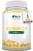 Vitamin D 1000iu - 365 Softgels Capsules - 1 a Day - 1 Year Supply - High Strength Vitamin D Supplement - Cholecalciferol VIT D3 - Made in The UK -