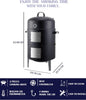 Charcoal BBQ Grill, Heavy Duty 3-in-1 Barbecue Smoker Grill for Garden Camping Outdoor Cooking and Grilling 89x56x43CM