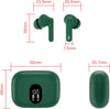 Wireless Earbuds, Bluetooth 5.3 Headphones In Ear with 4 ENC Noise Cancelling Mic, 2023 Bluetooth Earphones Mini HI-FI Stereo Sound, LED Display Wireless Headphones 36H Playtime IP7 Waterproof, Green