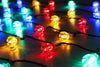 ® 100 10m/33ft Retro Multi Coloured LED Petal Lights with 8 Function Controller – Indoor/Outdoor – Energy Efficient A++ - Christmas Lights