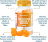 Multivitamin & Omega 3 Gummies for Kids & Adults - Vitamin C, A, B, D & Vitamin E - with DHA & EPA - 30 Chewable Multivitamins & Omega 3 Supplement - Orange Flavoured -