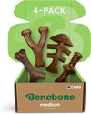 Durable Dog Chew Toy Box for Aggressive Chewers with Wishbone, Fishbone, Stick & Zaggler, Medium