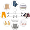 24 Pack Trouser Skirt Hangers - 30cm Pants Jeans Shorts Hanger with with Adjustment Non - Slip Metal Grip Clips, Space Saving, Sturdy Lightweight, for Kids, Children, Adults