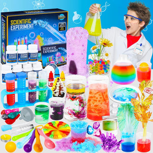 80+ Experiments Science Kits for Kids Age 6 7 8 9 10 11 12 Educational STEM Toys Gifts for Boys Girls, Volcano,Chemistry Set,Fizzy Reaction,Color Learning Activities Scientific Tools Toys