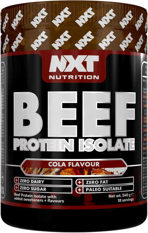 NXT Beef Protein Isolate 540g - High Protein Powder in Natural Amino Acids - Paleo, Keto Friendly - Dairy and Gluten Free | 540g (Cola)