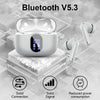 Wireless Earbuds, Bluetooth 5.3 Headphones In Ear with 4 ENC Noise Cancelling Mic, Bluetooth Earbuds Mini Deep Bass Stereo Sound, 36H Playtime LED Display Wireless Earphones IP7 Waterproof, Grey