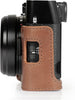 Ever Ready Genuine Leather Half Camera Case Compatible with Fujifilm X100VI (Brown)