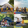 Camping Sleeping Pad, Ultralight Camping Mat with Pillow Built-in Foot Pump Inflatable Sleeping Pads Compact for Backpacking Hiking Traveling Tent (Gray)