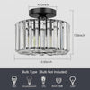 Crystal Ceiling Light - Easric Modern Ceiling Lights Living Room LED Ceiling Lighting Industrial Chandeliers Ceiling Lights for Bedroom Hallway Kitchen Bathroom,Black