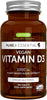 Pure & Essential, Vegan Vitamin D3, 1-Year Supply, 1000 iu, Natural Plant-Based Algae, Small Tablets for Kids & Adults