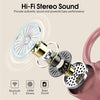 Wireless Earbuds, Bluetooth 5.3 Headphones with 4 ENC Noise Canceling Mic, 50H Stereo Dual LED Display Ear Buds, Sport Wireless Earphones with Earhooks, IP7 Waterproof Wireless Headphones, Rose Gold