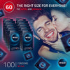 Classic Condoms Size 1 I 60 mm Width I 100 Pieces Maxi Pack I Premium Condoms Extra Thin I Condoms True to Touch Gossamer I Thin 0.07 mm Wall Thickness I Condoms Vegan I Condoms for Men