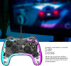 Wired Controller for Switch, PC, PS3, IOS, OS X, Wired Game Controller with RGB Light, 6 Axes Gyroscope Burst Wake Up Function Transparent Gamepad for Switch for PS3 PC