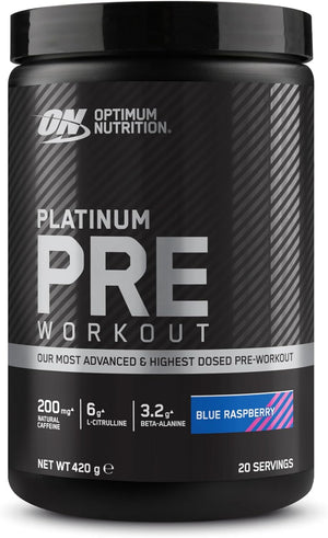 ON Gold Standard Pre-Workout Advanced with l-Citrulline, Beta-Alanine and Caffeine, Blue Raspberry, 20 Servings, 420 g