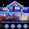 Outdoor Icicle Christmas Lights 10M - Fairy Lights Plug in Cool White & Blue Connectable Waterproof Led Bright Icicle Lights Mains Powered with 8 Modes & Remote Timer for Window Garden Party